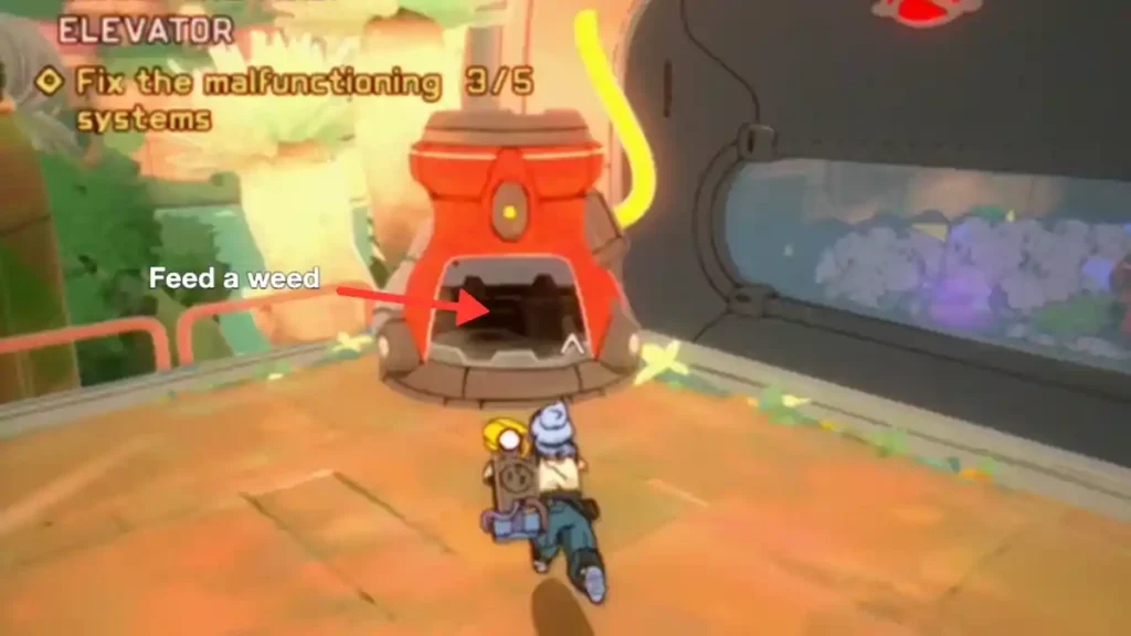 maki feeding weed to furnace