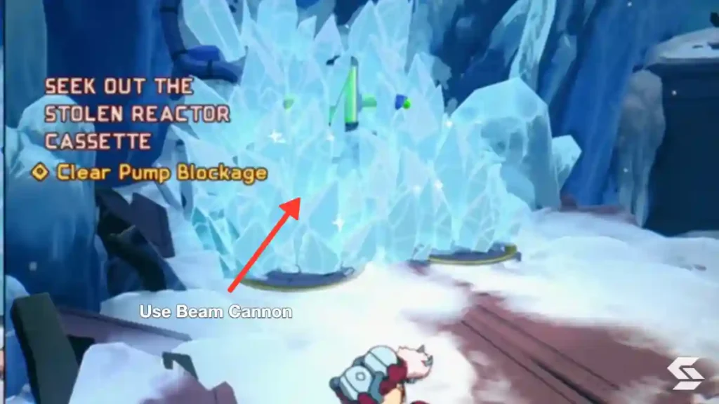 melting ice using beam cannon