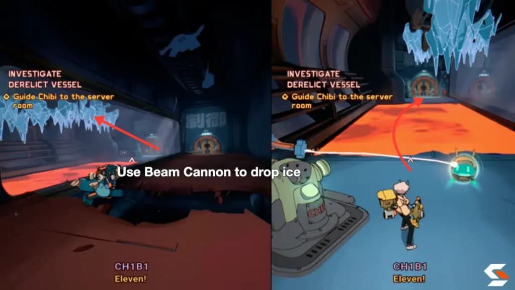 melting ice with beam cannon in orbitals
