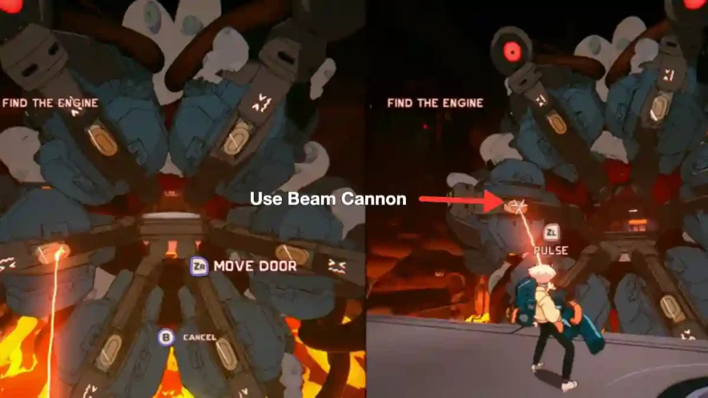 omura using beam cannon