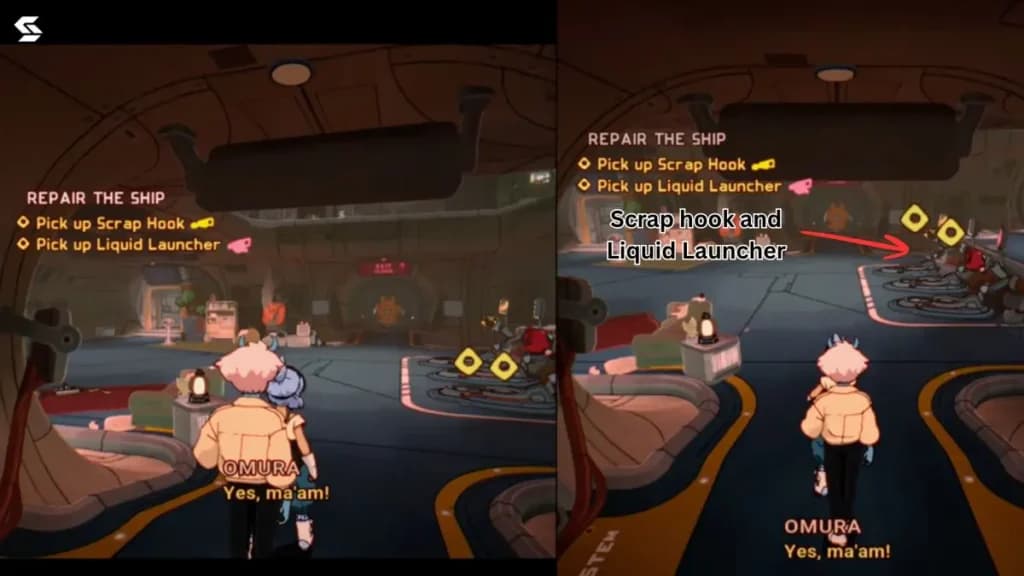 scrap hook and liquid launcher location orbitals
