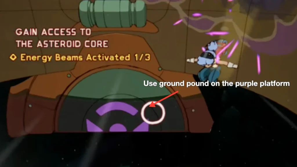 using ground pound to open a platform in orbitals