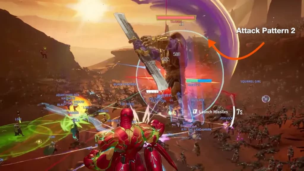 Marvel Rivals Path to Doomsday Avengers Endgame thanos phase 1 attack pattern 2