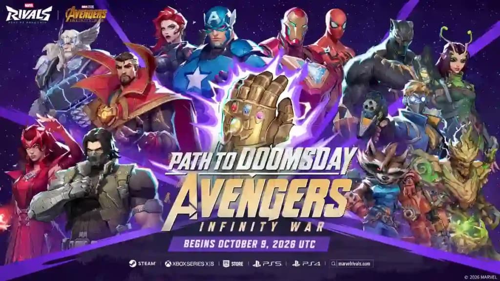 Marvel Rivals Path to Doomsday Infinity War Mode official splashart