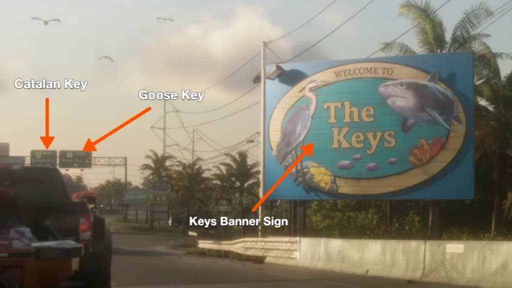 catalan key, goose key and leonida key banner sign in launch trailer